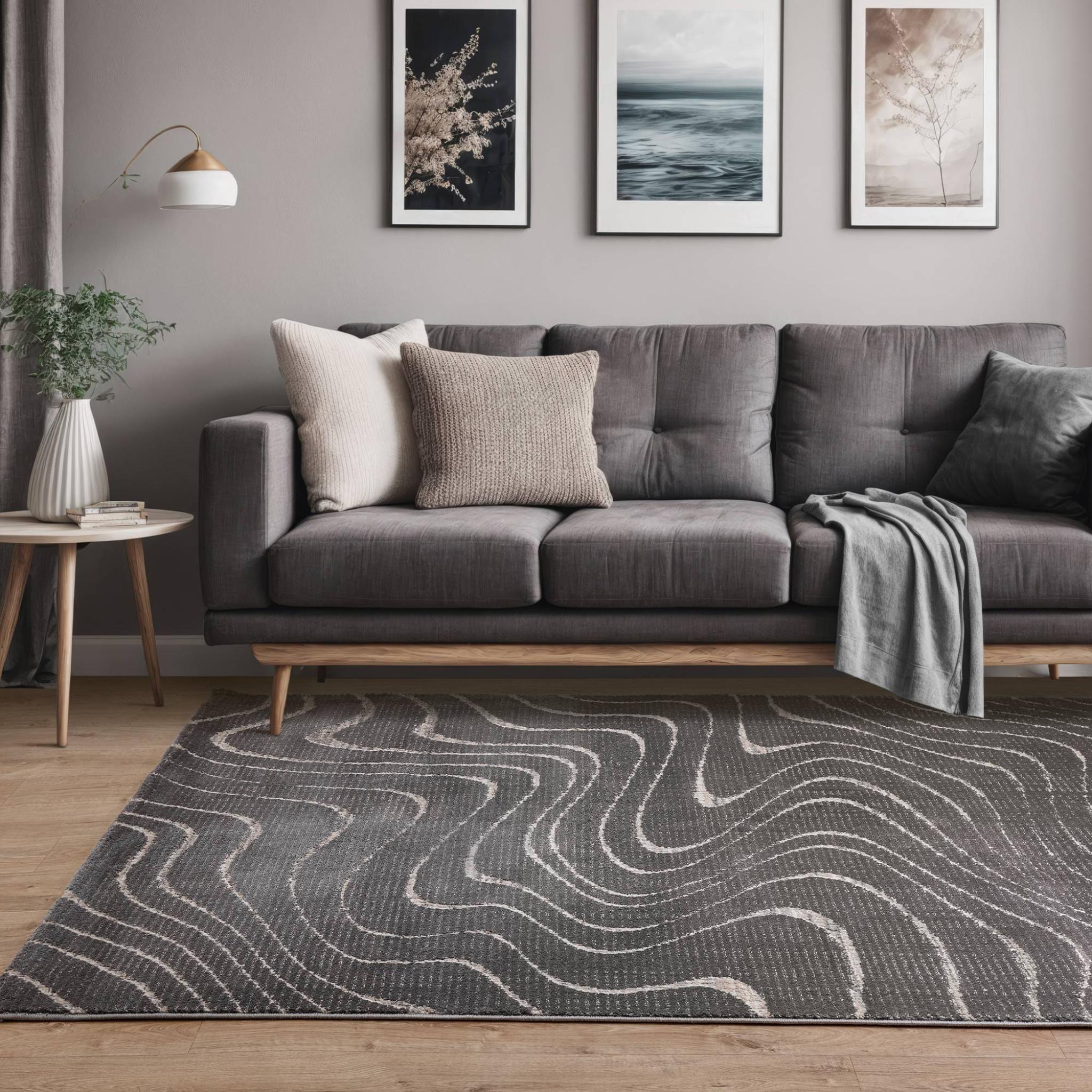Axel AX08 Charcoal 120cm x 160cm Rug