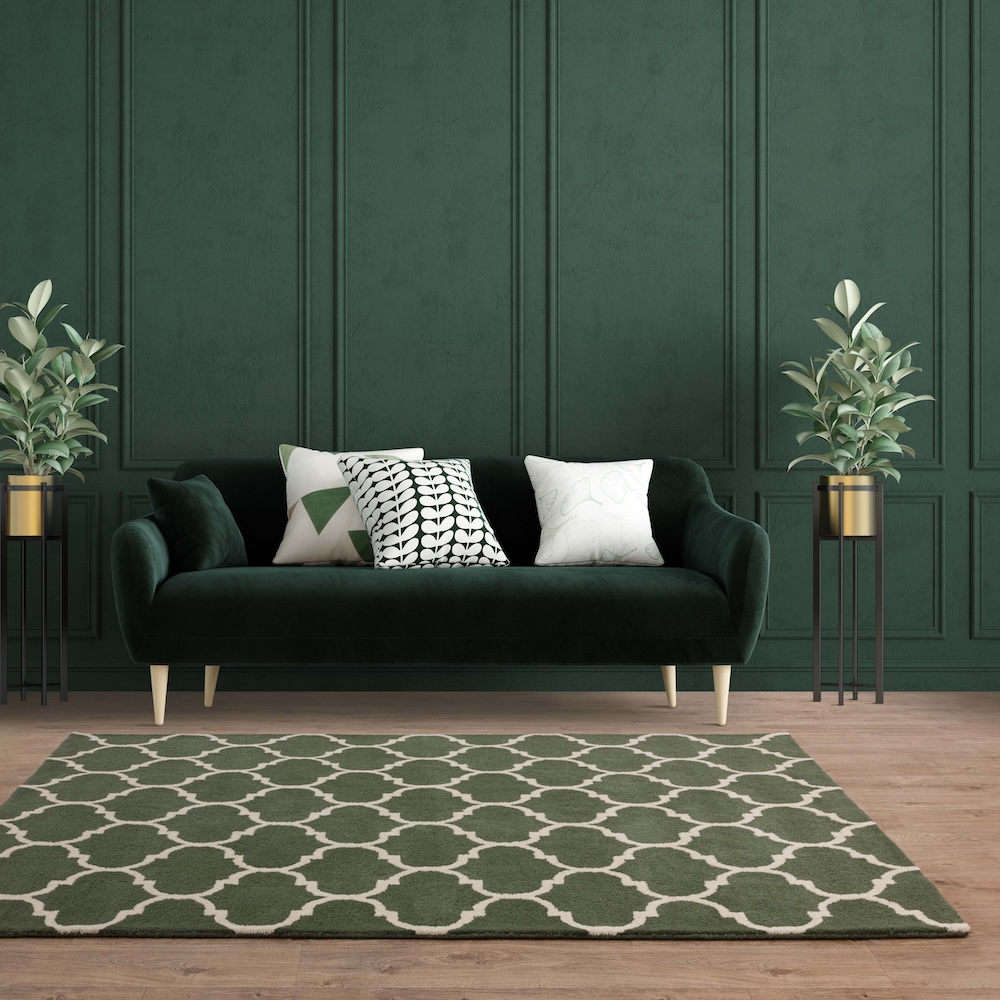 Albany Rug 80cm x 150cm Ogee Green