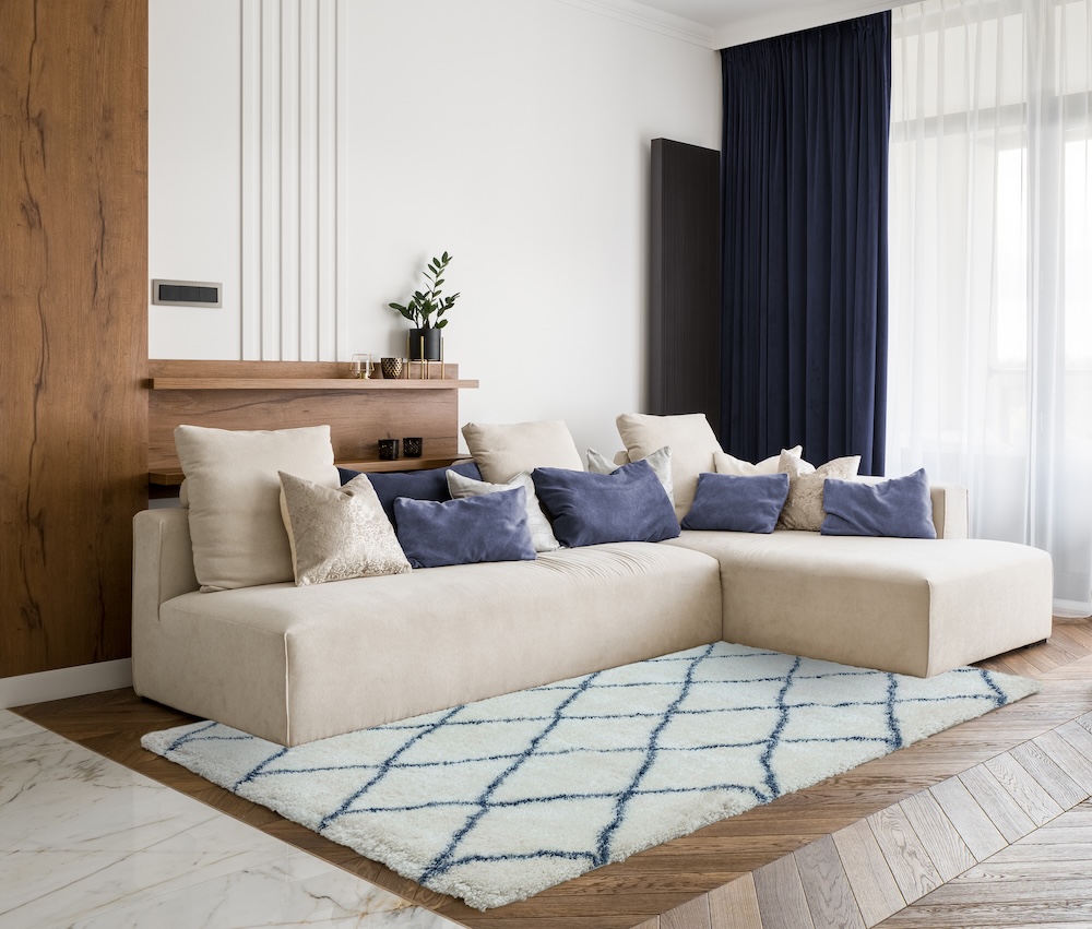 Alto 200cm x 290cm AL03 Cream & Blue
