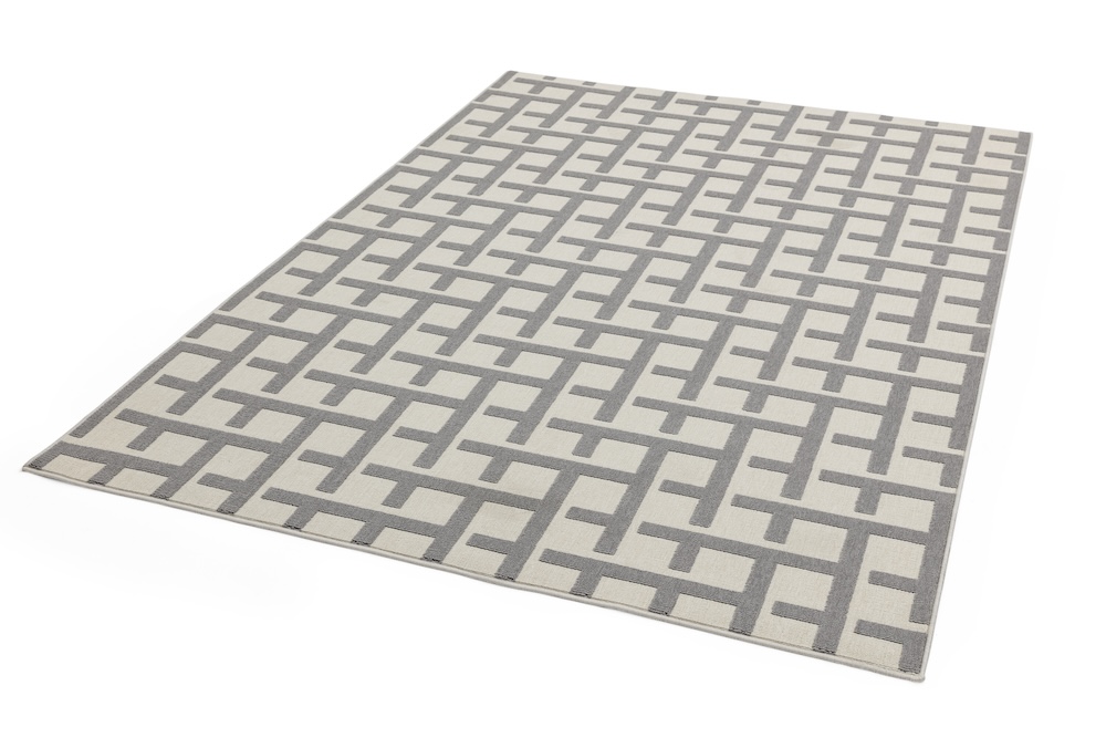 Antibes 160cm x 230cm AN03 White/Grey Grid