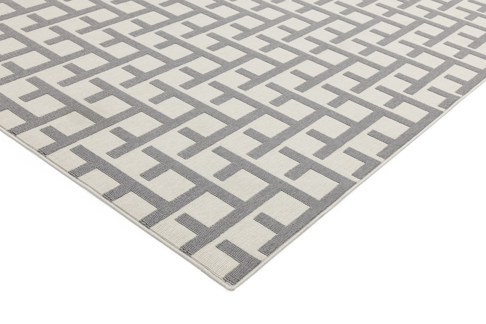 Antibes 160cm x 230cm AN03 White/Grey Grid