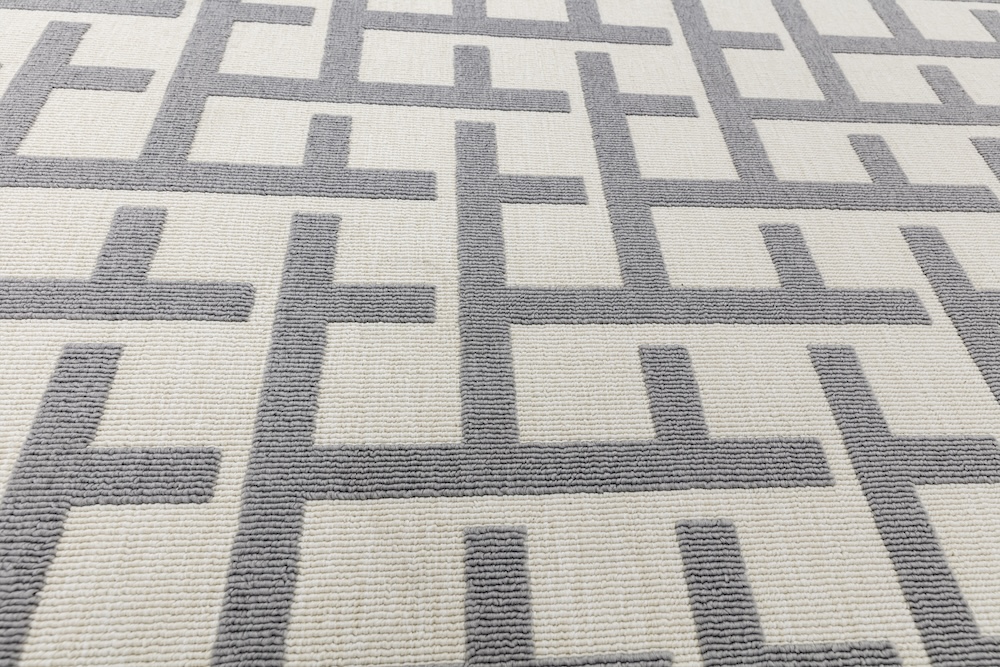 Antibes 160cm x 230cm AN03 White/Grey Grid