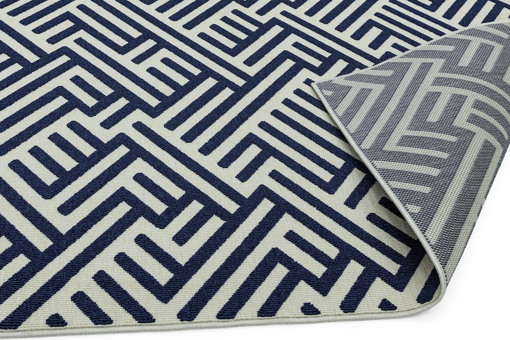 Antibes 120cm x 170cm AN04 Blue/White Linear