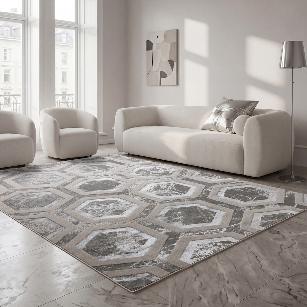 Aurora 120cm x 170cm Crystal Rug AU12