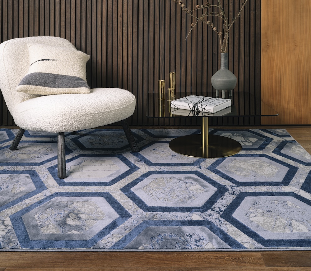 Aurora 120cm x 170cm Hexagon Rug AU19