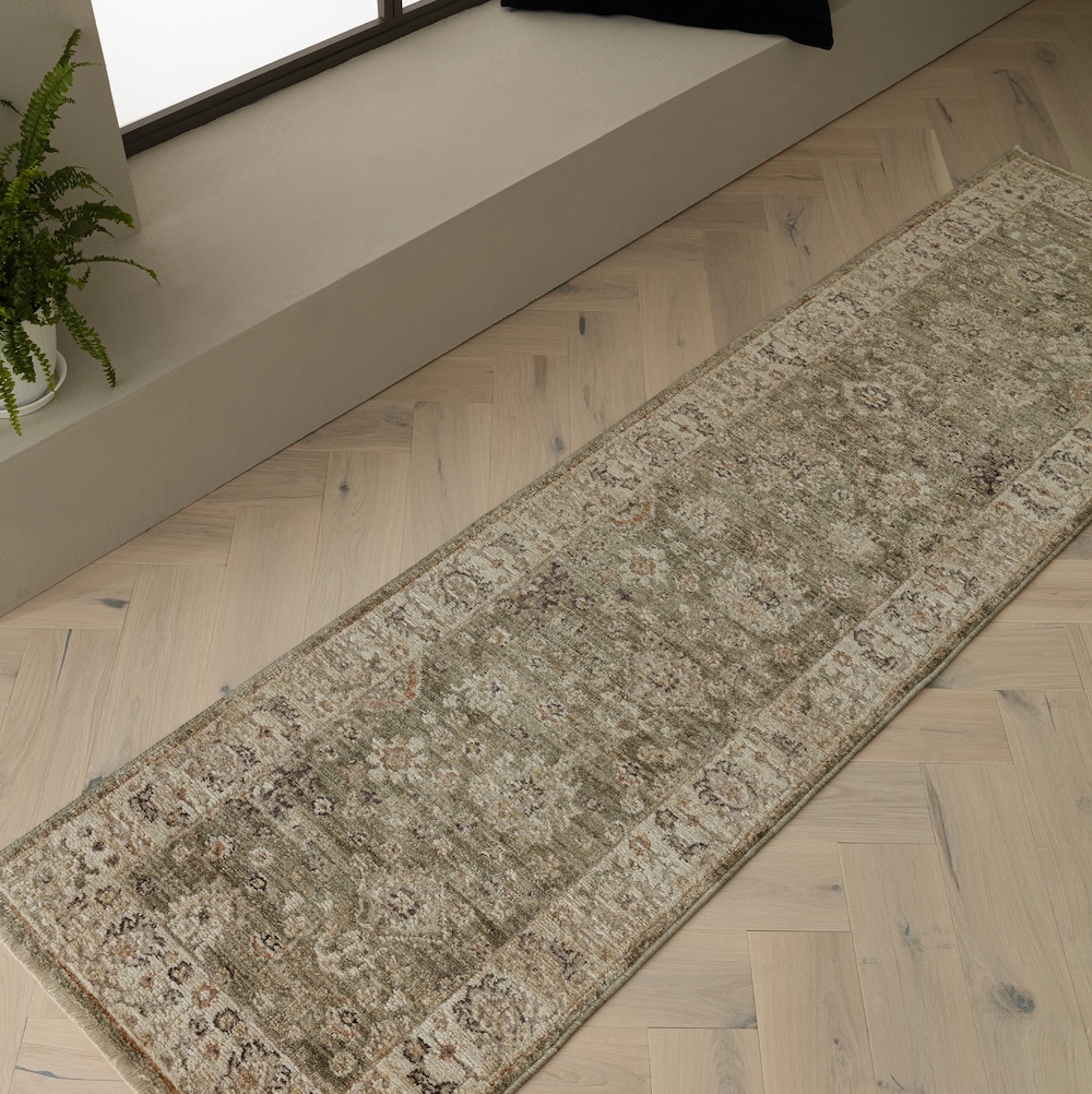 Heriz  67cm x 240cm Ornate Green