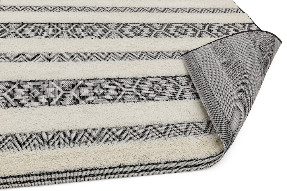 Monty 120cm x 170cm MN03 Black/Cream Stripe
