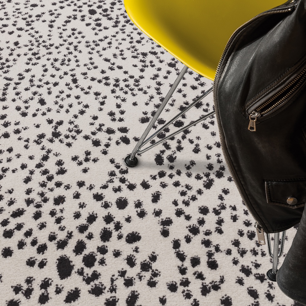 Muse 66cm x 240cm Black Spotty Rug MU11