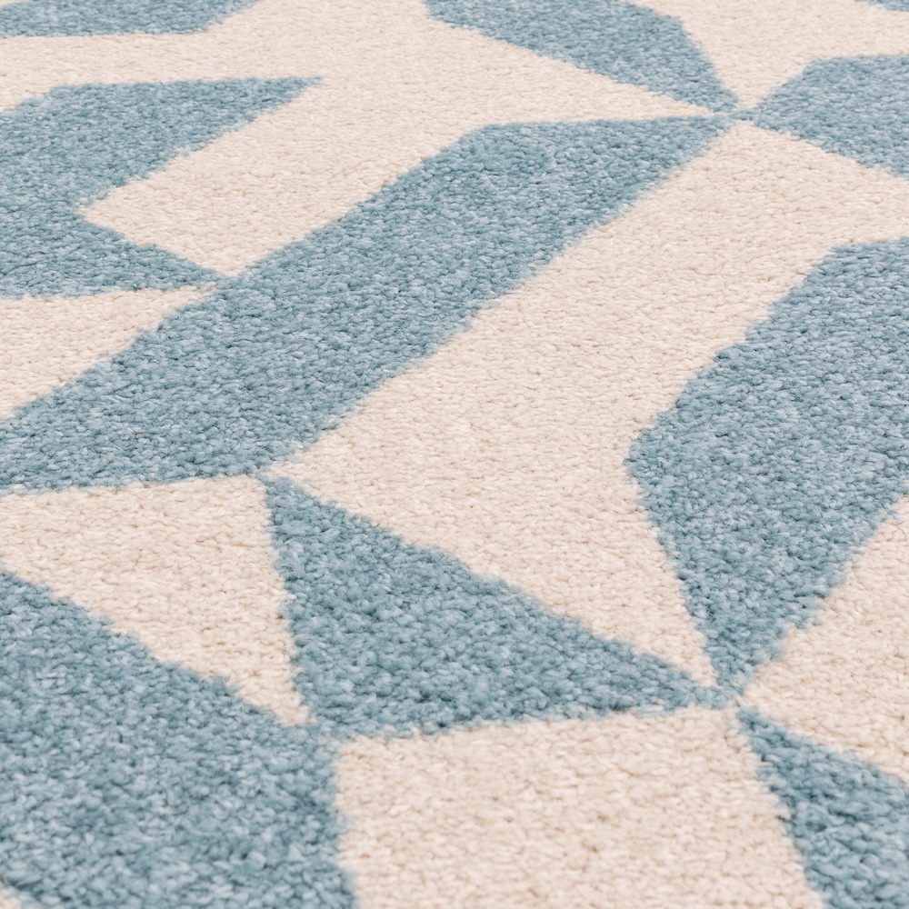 Muse 80cm x 150cm Blue Shapes Rug MU03