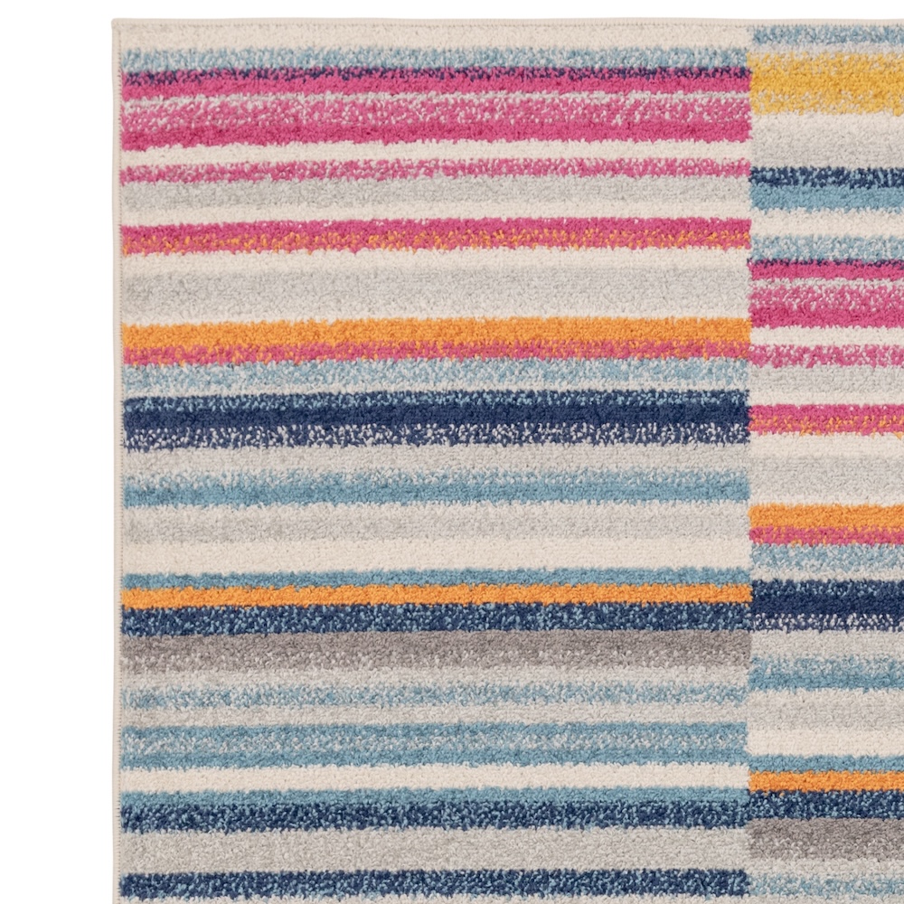 Muse 80cm x 150cm Multi-Coloured Stripe Rug MU06