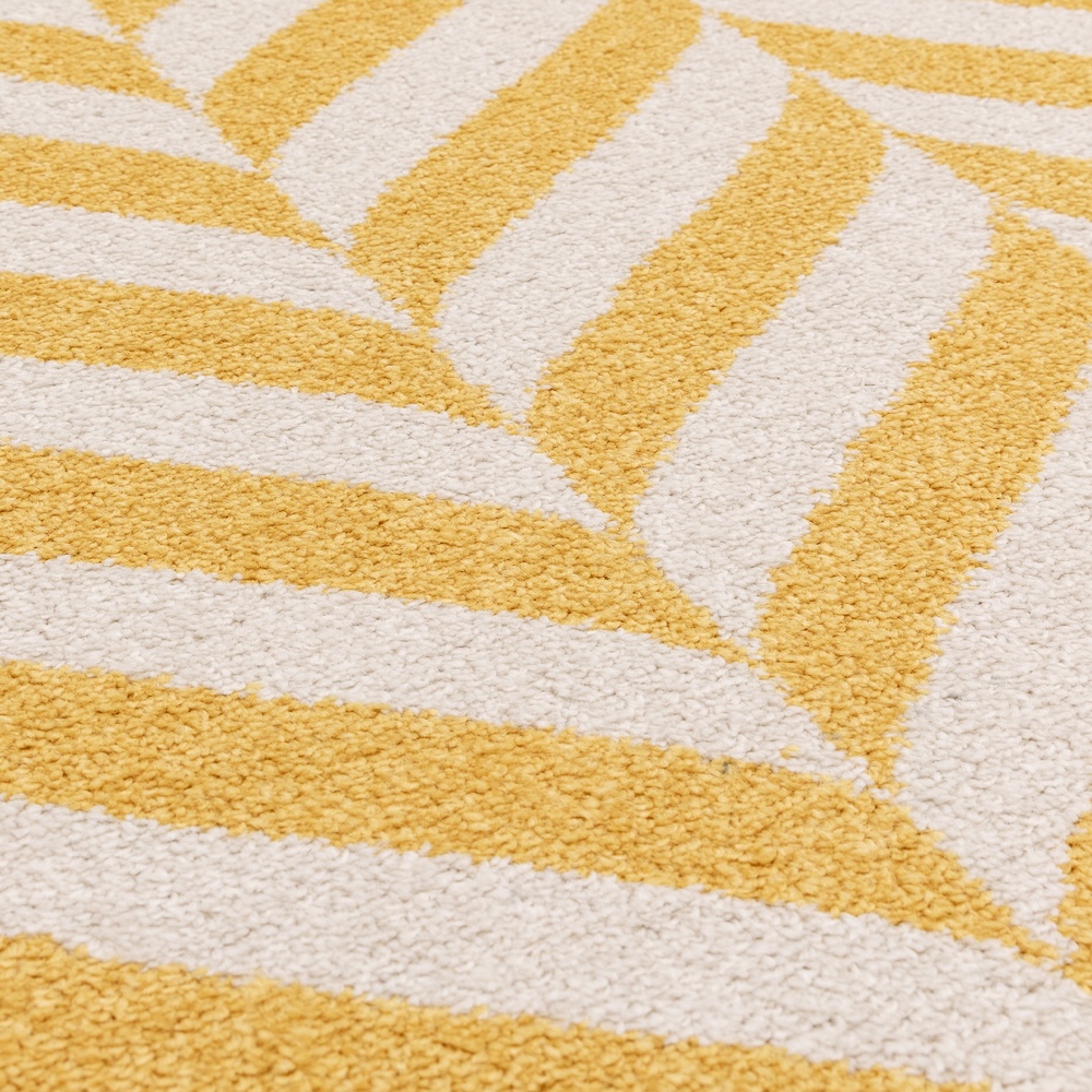 Muse 80cm x 150cm Yellow Chevron Rug MU08