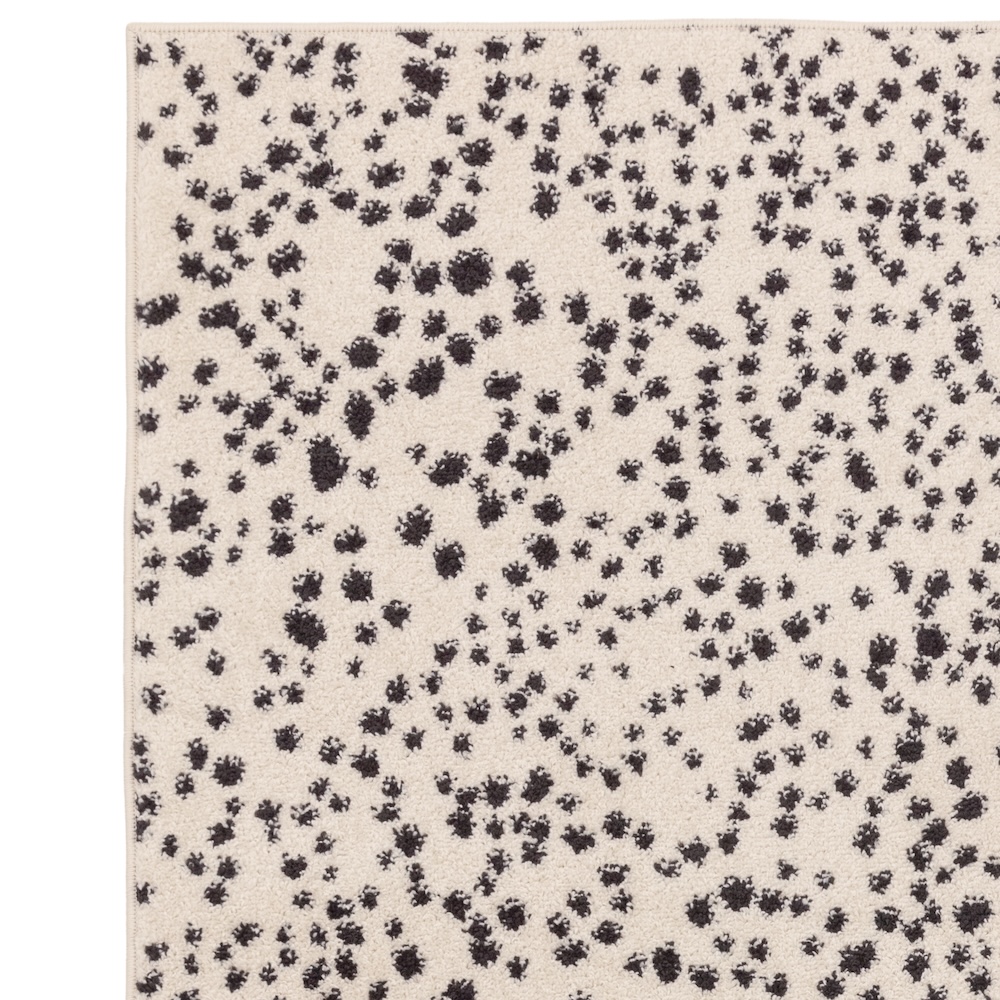 Muse 66cm x 240cm Black Spotty Rug MU11
