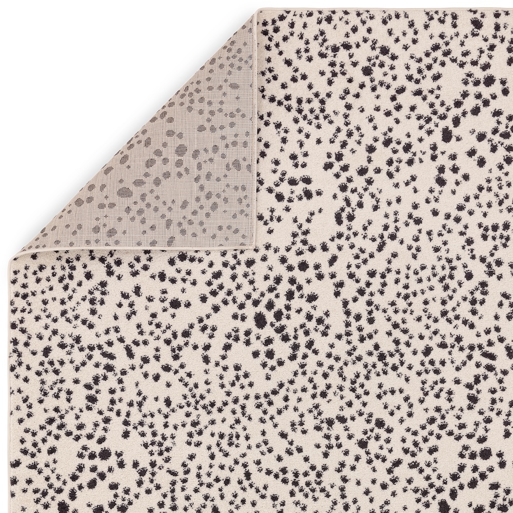 Muse 66cm x 240cm Black Spotty Rug MU11