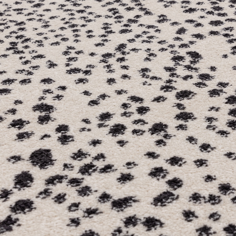 Muse 66cm x 240cm Black Spotty Rug MU11