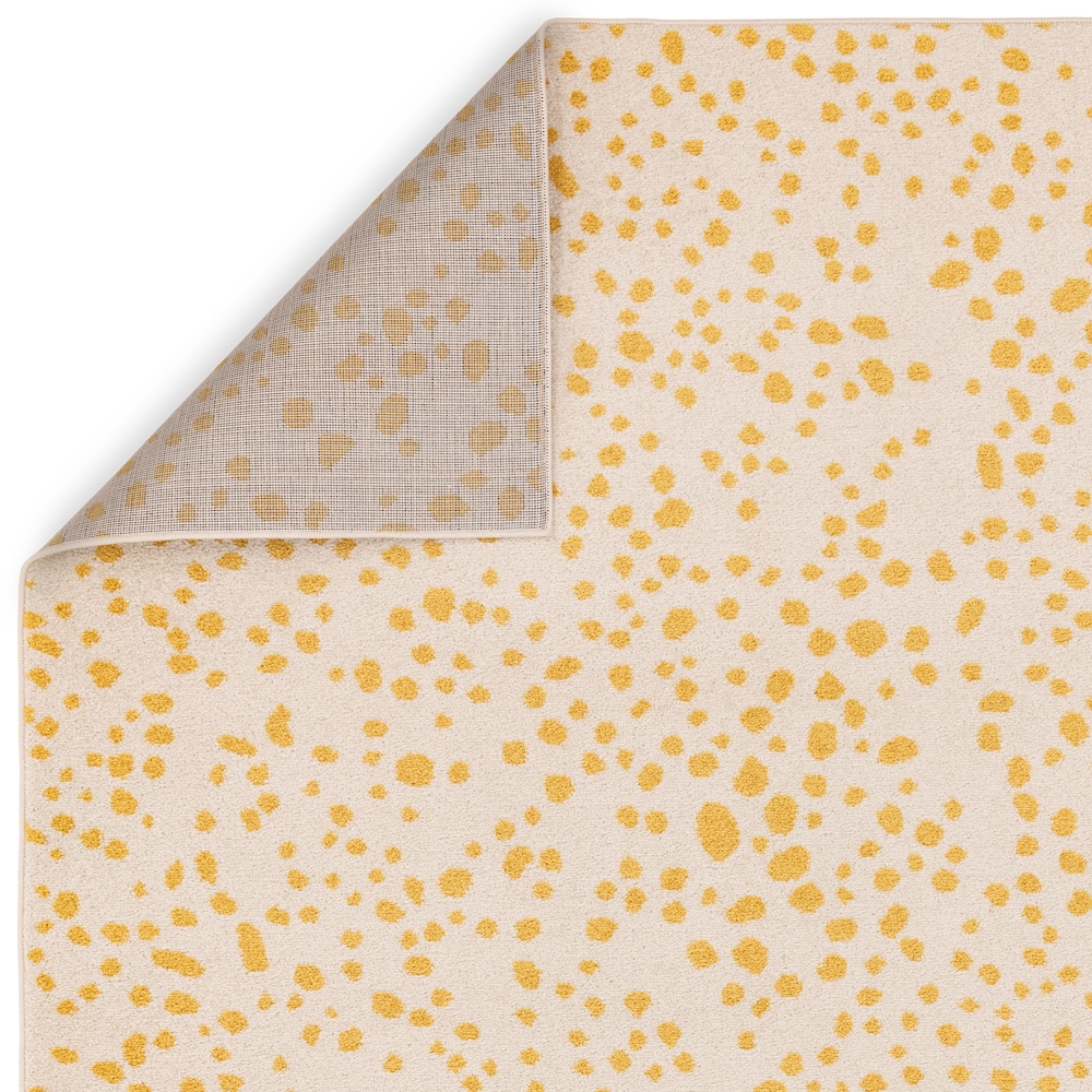 Muse 80cm x 150cm Yellow Spotty Rug MU12