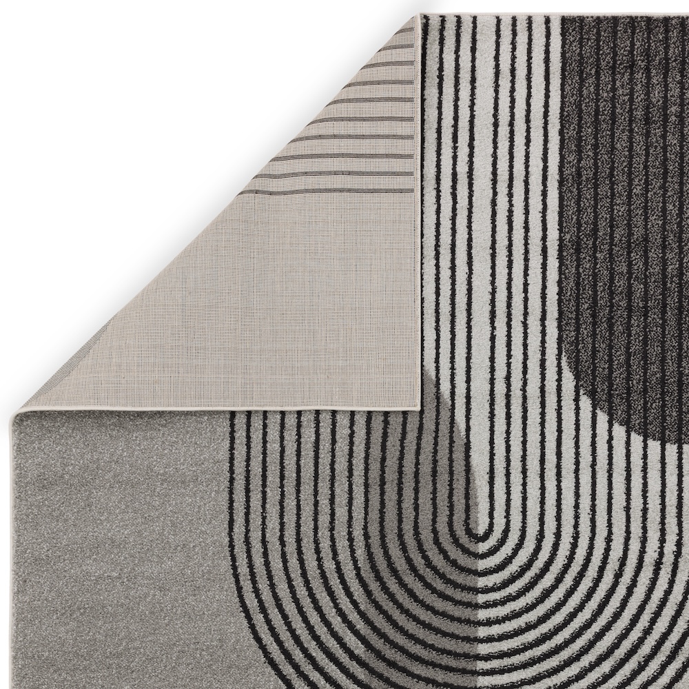 Muse 80cm x 150cm Grey Retro Rug MU14