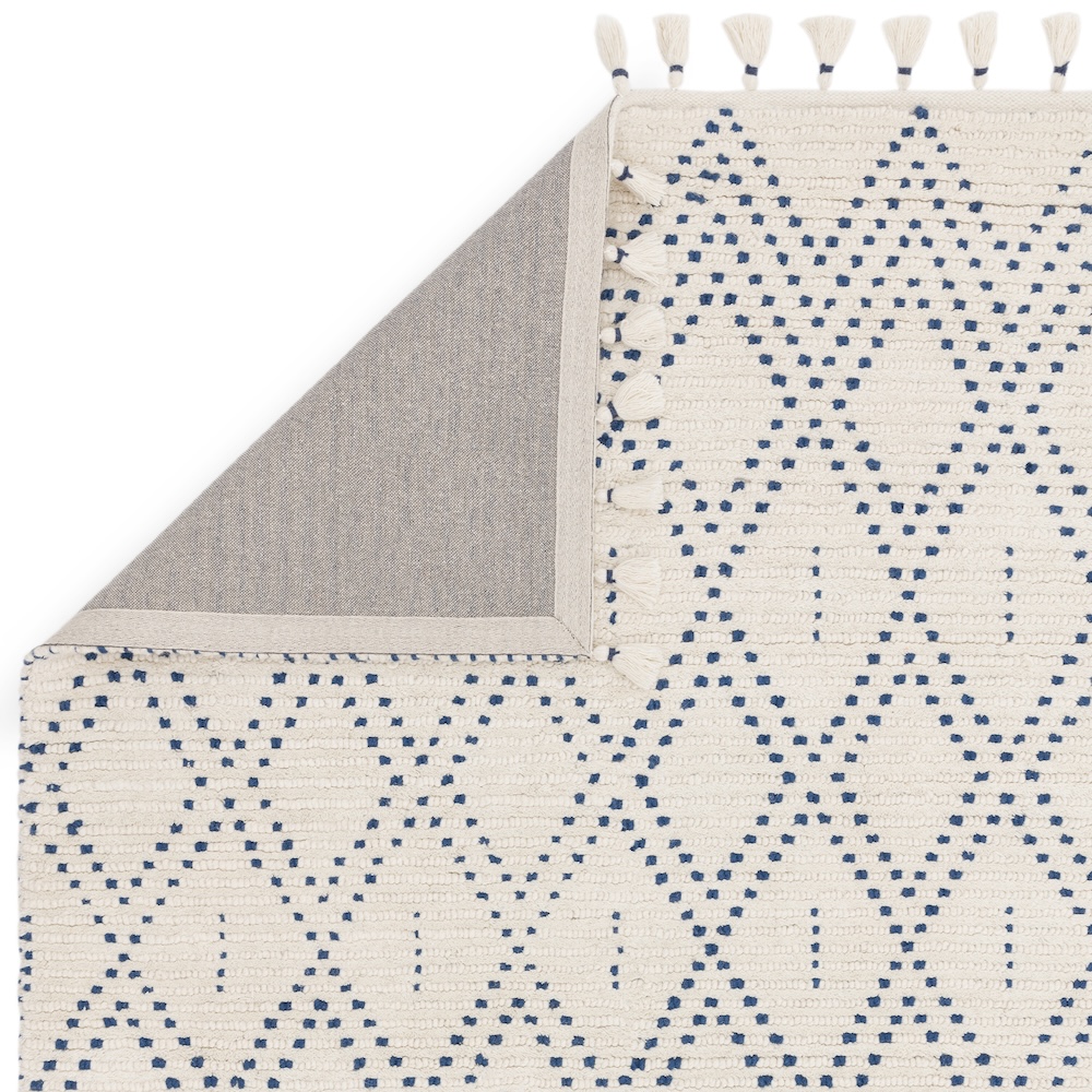 Nepal 200cm x 290cm Cream/Blue Diamond Rug
