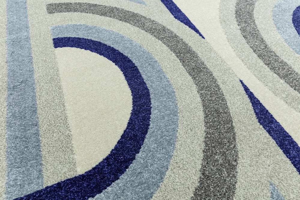 Nova 80cm x 150cm Retro Blue Rug NV30