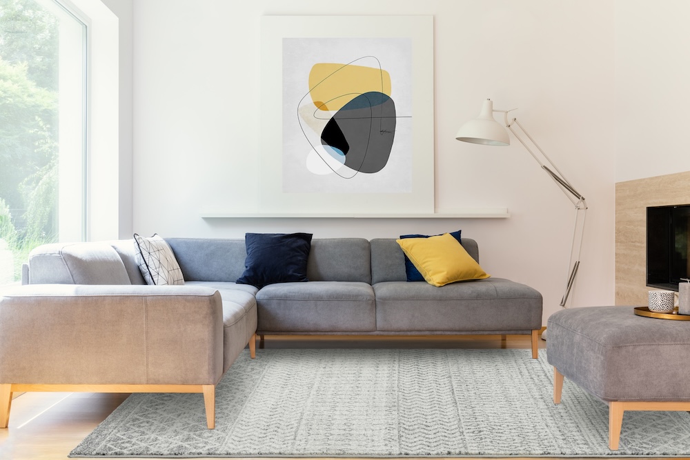 Nova 200cm x 290cm Aztec Grey Rug NV35