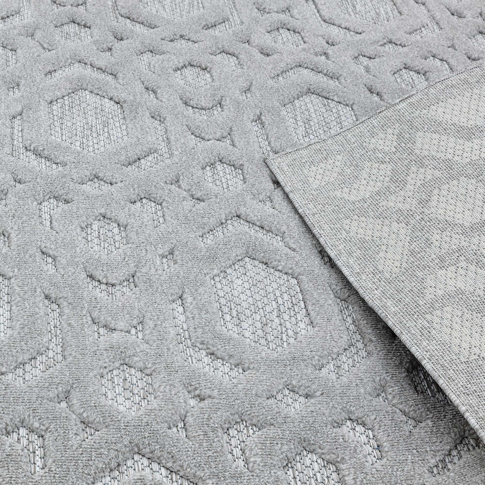Salta 120cm x 170cm SA03 Silver Geometric