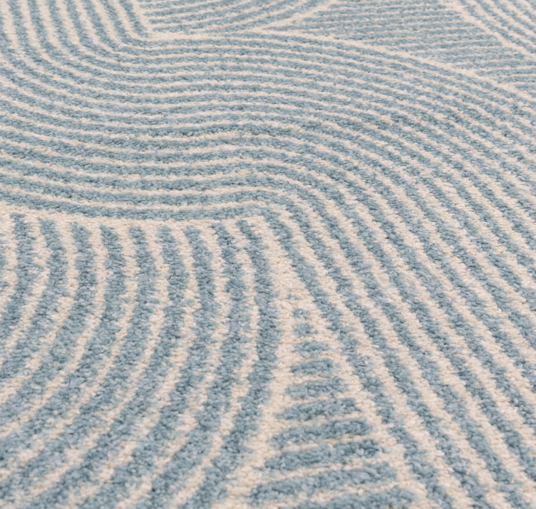 Muse 80cm x 150cm Blue Swirl Rug MU02