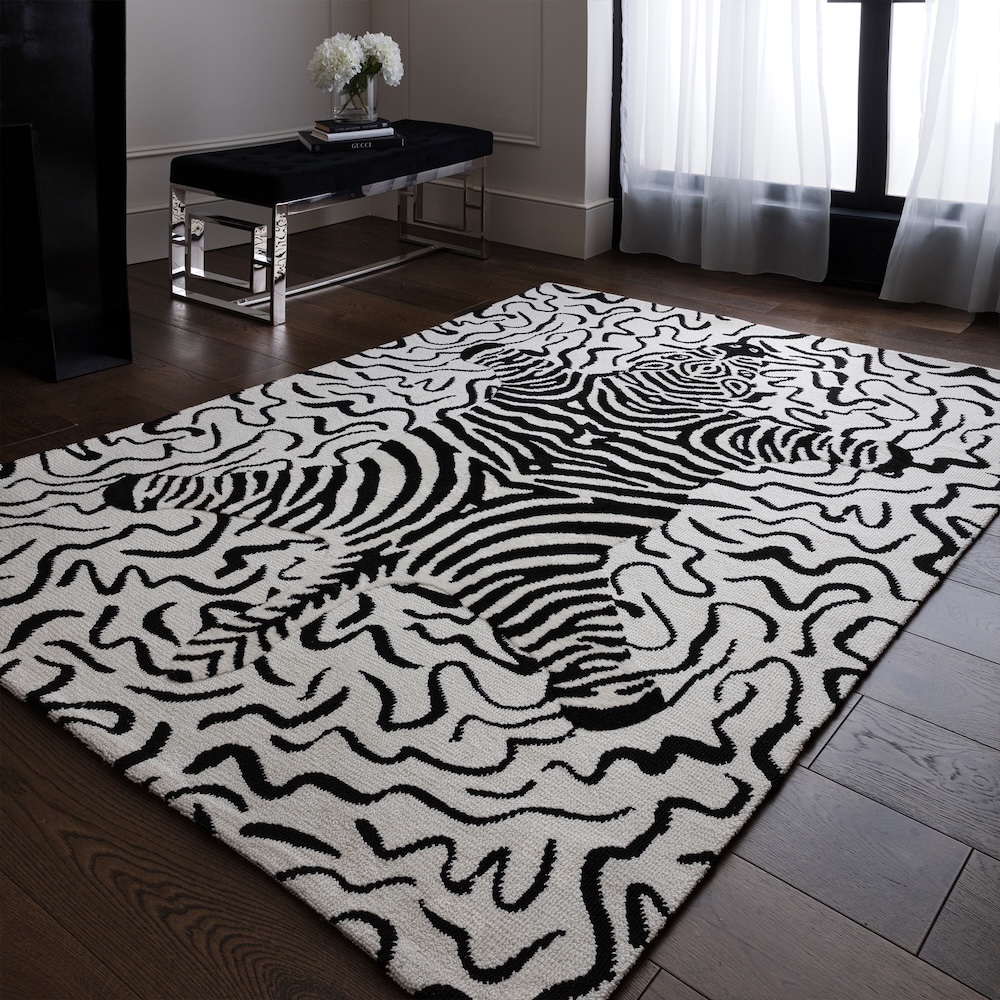 Wilder 120cm x 170cm Zebra Mono