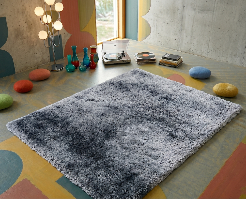 Plush Rug 70cm x 140cm Airforce Blue