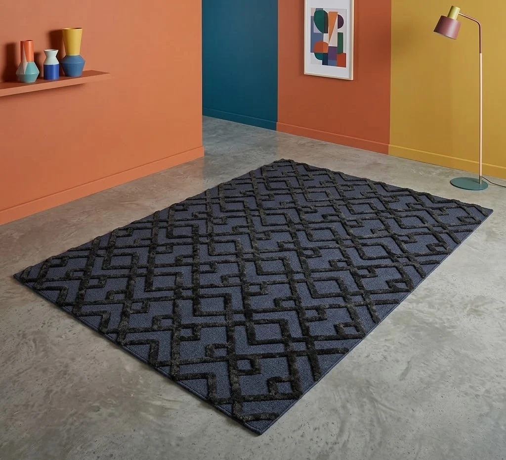Dixon  160cm x 230cm  Black Trellis