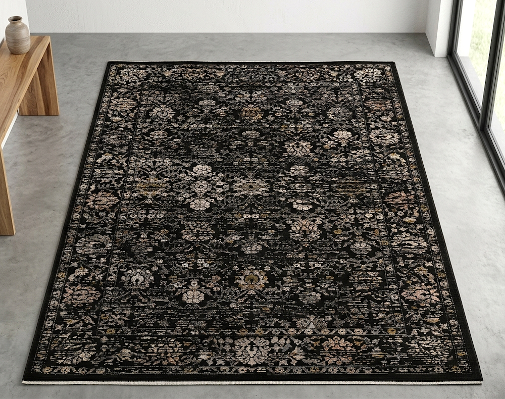 Sovereign 160cm x 240cm Black Vintage Floral
