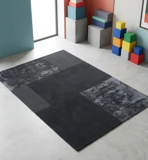 Tate Tonal Textures Rug 120cm x 170cm Charcoal