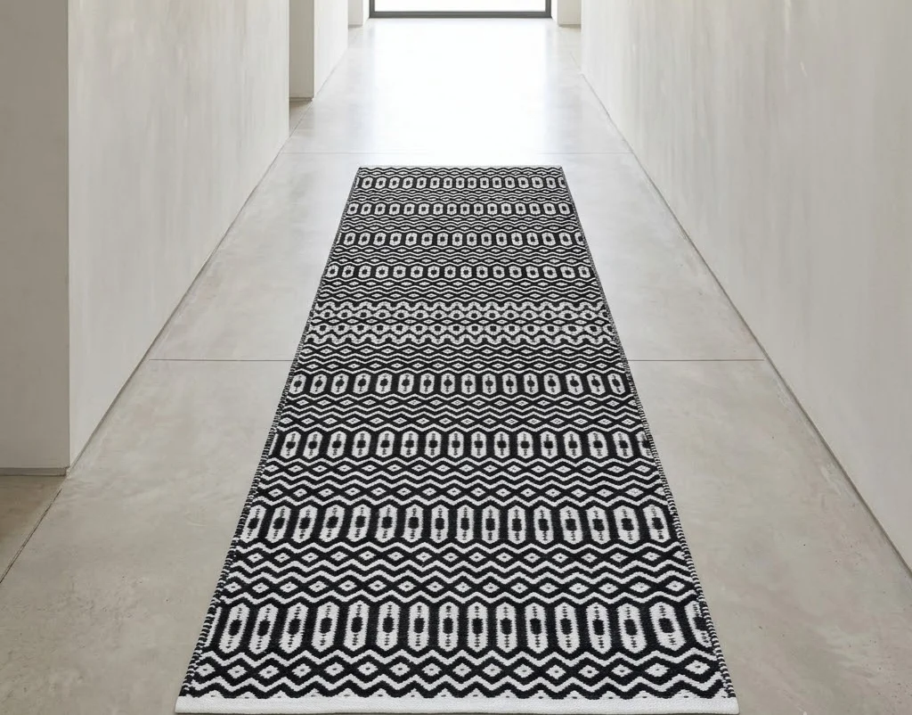 Halsey Rug 66cm x 240cm Black
