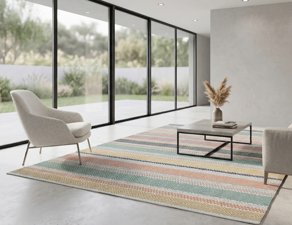 Boardwalk Rug 200cm x 290cm Pastel Multi