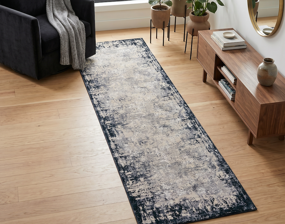 Kuza 66cm x 240cm Border Navy