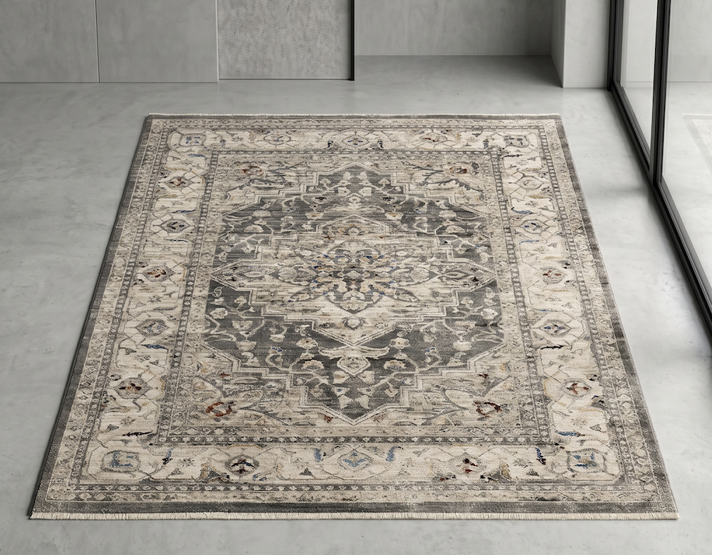 Sovereign 160cm x 240cm Charcoal Medallion