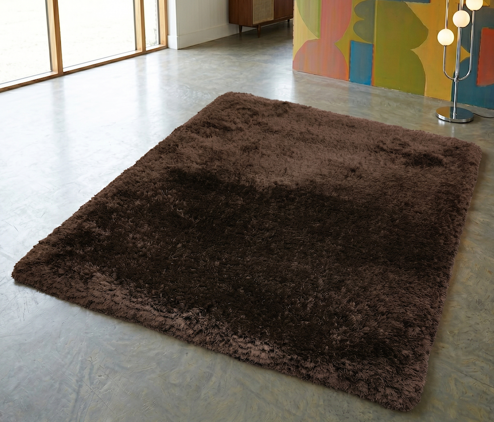 Plush Rug 70cm x 140cm Dark Chocolate