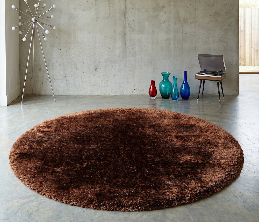 Plush Rug 150cm x 150cm Copper (Circle)