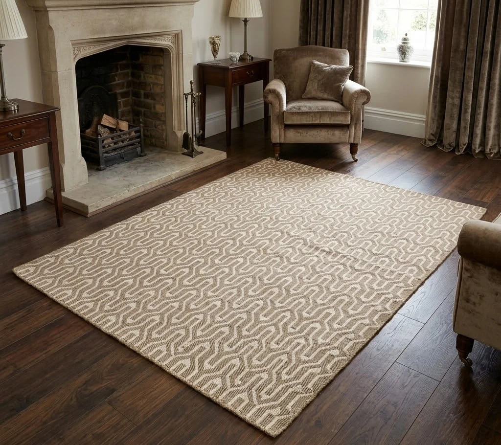 Global 120cm x 170cm Cream Lattice