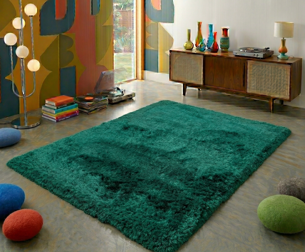 Plush Rug 70cm x 140cm Emerald