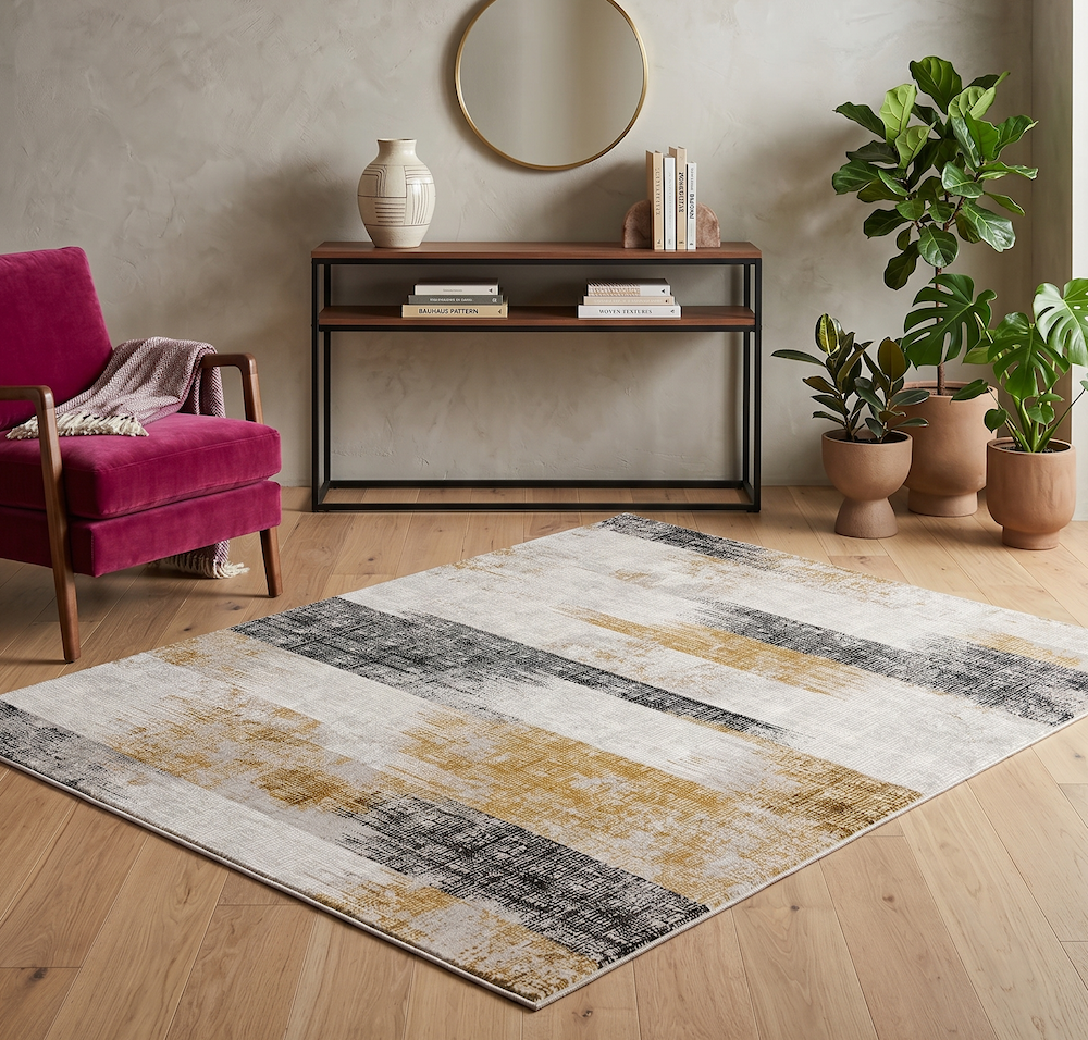 Kuza 120cm x 170cm Lines Gold