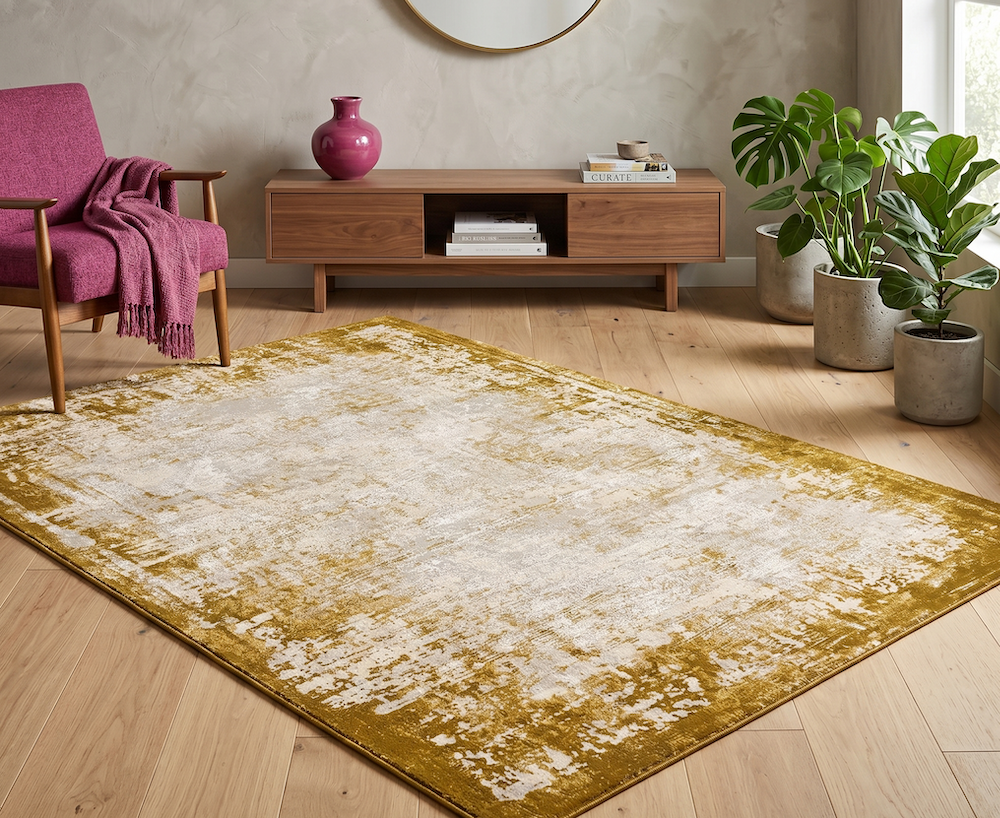 Kuza 120x170cm Border Gold