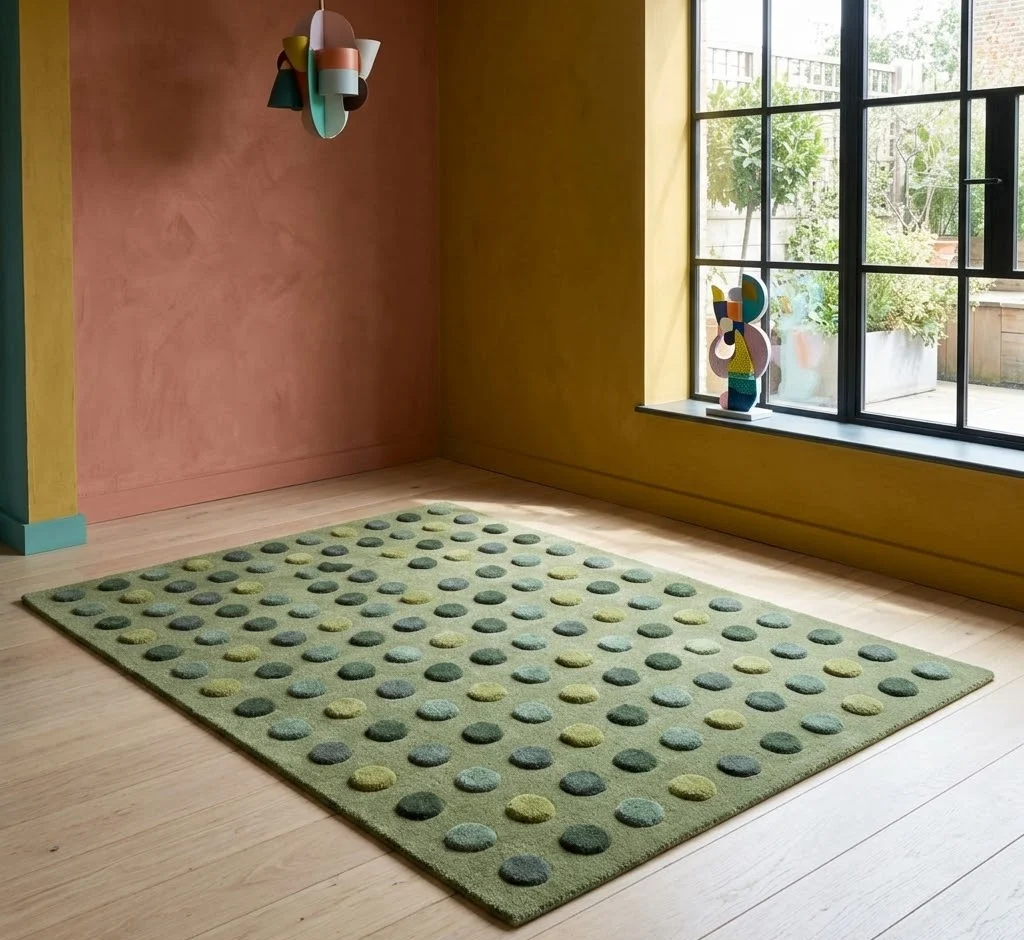 Dotty Rug 200cm x 300cm Green