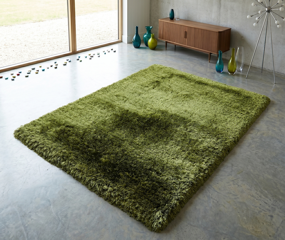 Plush Rug 70cm x 140cm Green