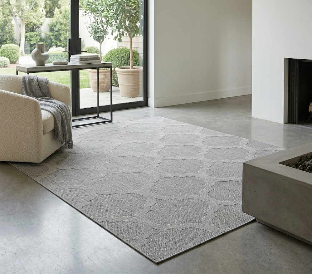 Antibes 160cm x 230cm AN01 Grey Trellis