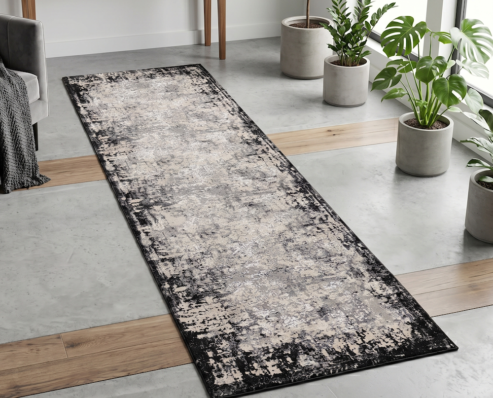 Kuza 66cm x 240cm Border Grey