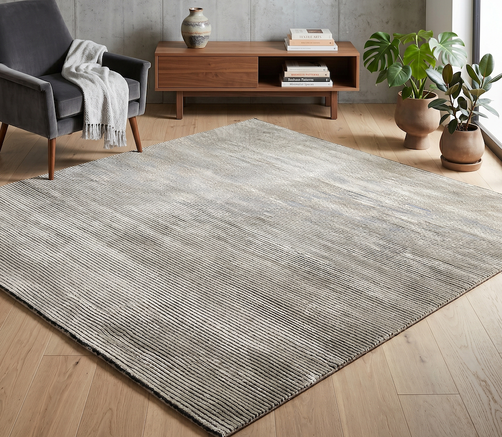 Kuza 120cm x 170cm Plain Stripe Khaki