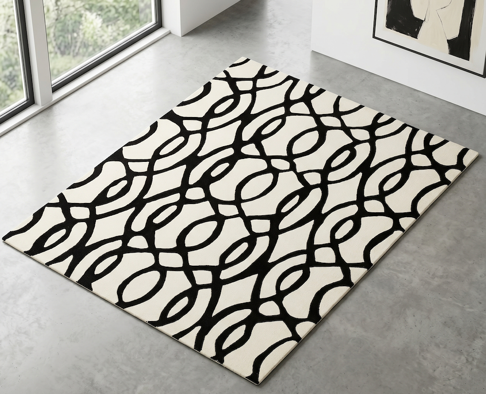 Matrix Rug 120cm x 170cm 35 Wire White