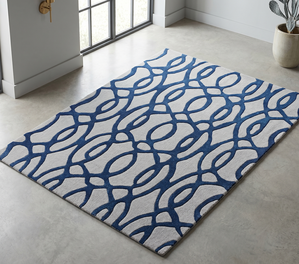 Matrix Rug 120cm x 170cm 36 Wire Blue