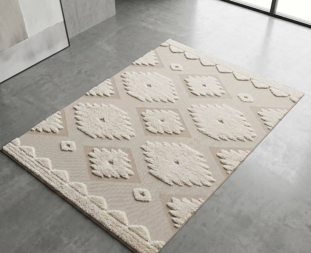 Monty 120cm x 170cm MN02 Natural/Cream Tribal