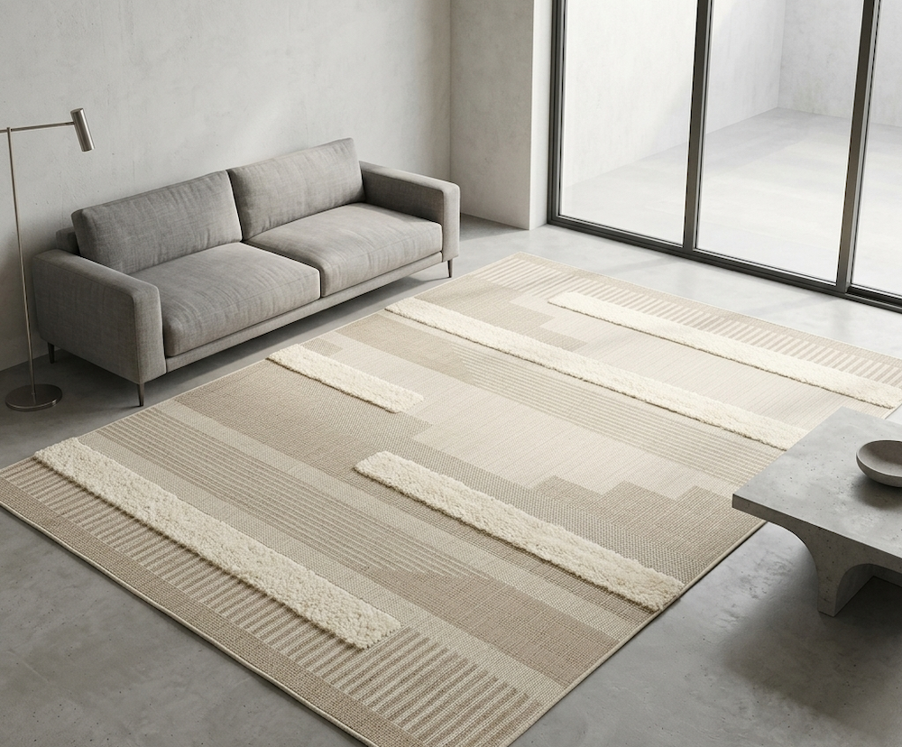Monty 120cm x 170cm MN06 Natural/Cream Geometric