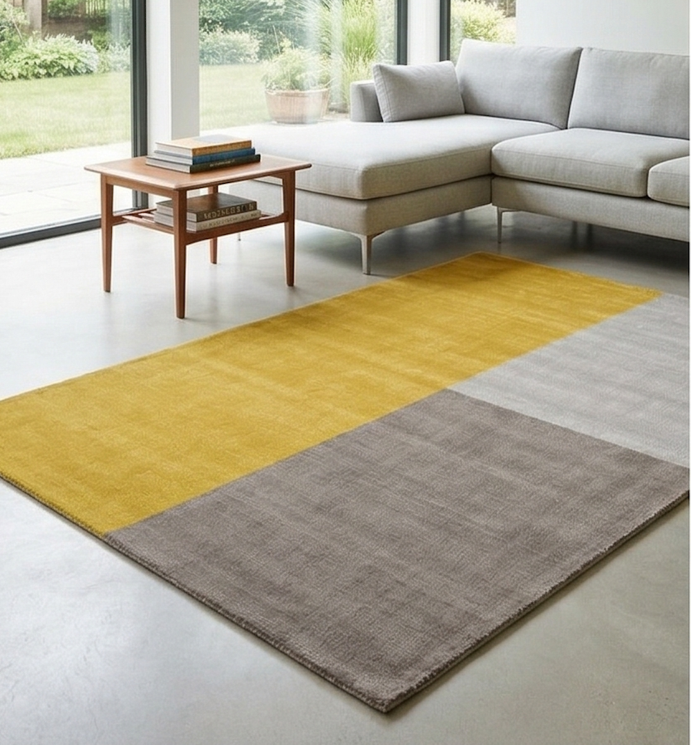 Blox Rug 160cm x 230cm Mustard